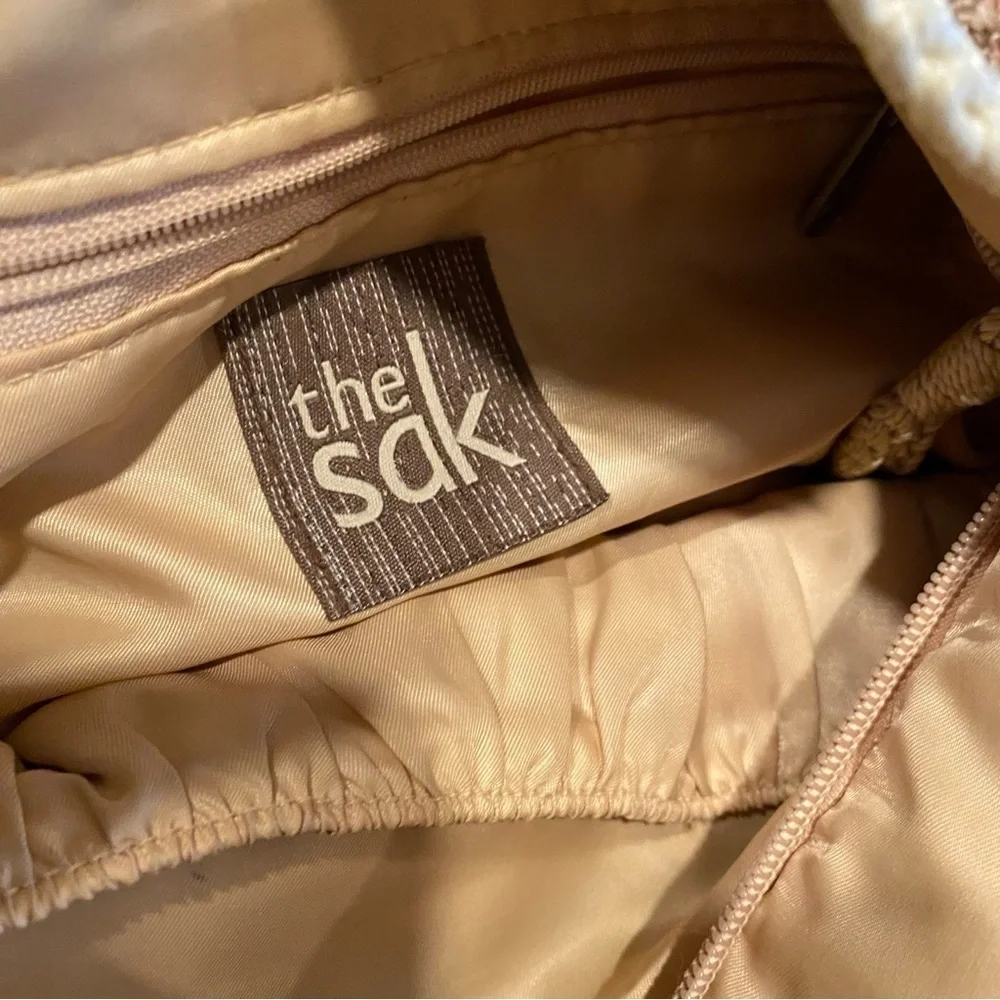 The Sak Tan and Brown Shoulder Bag with Braided Strap